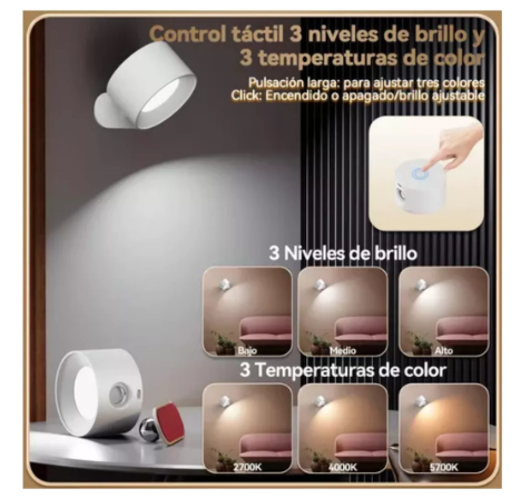 Lampara Led Magnética Control